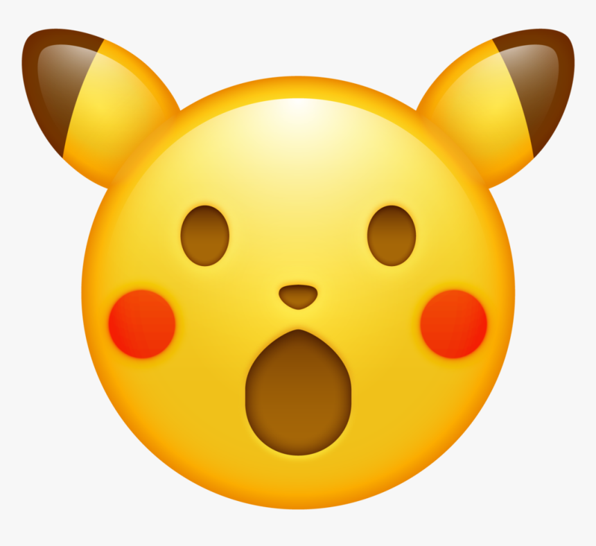 Pikachu Surprised Face Emoji, HD Png Download, Free Download