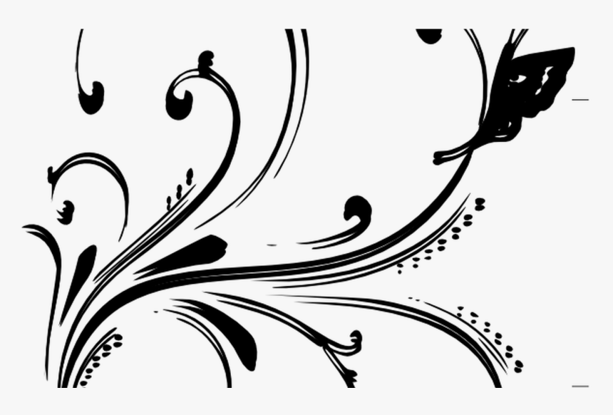 Black White Images Flowers Hanslodge Cliparts - Gold Floral Border Design Png, Transparent Png, Free Download