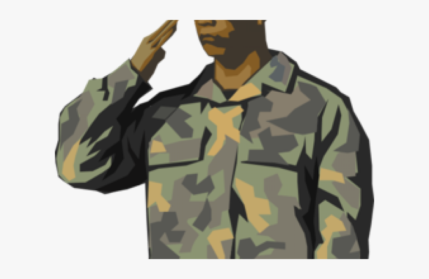 Soldier Clipart American Soldier - Soldier Salute Transparent Background, HD Png Download, Free Download
