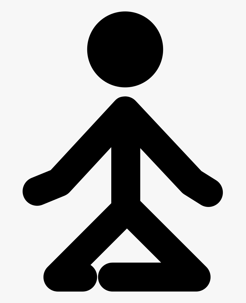 Male Stick Man With Legs Folded - Stick Figure, HD Png Download, Free Download