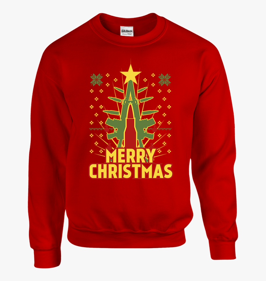 "merry Christmas - Gildan Forest Green Crewneck Sweatshirt, HD Png Download, Free Download