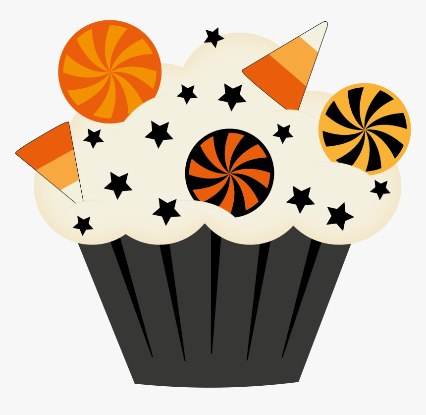 Halloween Cupcake Clip Art - Halloween Clipart Cupcake, HD Png Download, Free Download