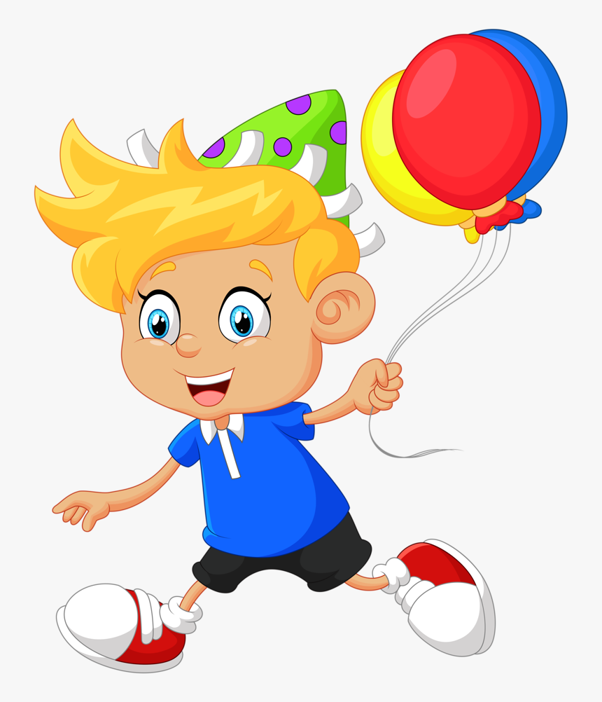 Little Boy Balloon Cartoon, HD Png Download, Free Download