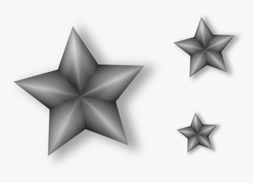 3 Metal Stars With Transparency - Metal Star Clip Art, HD Png Download, Free Download