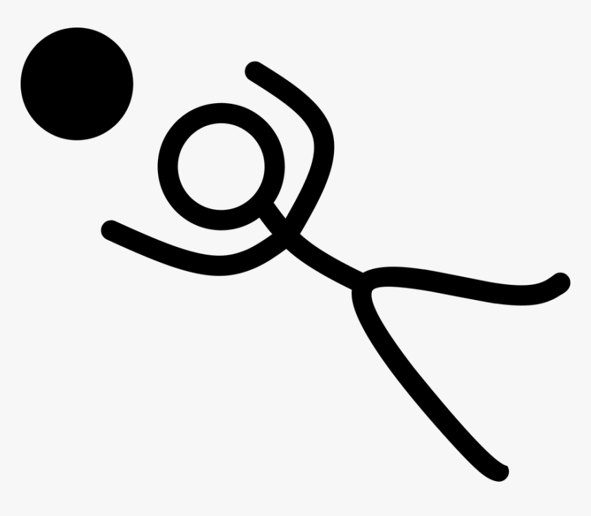 Stick Man, Catching, Football, Player, Receiving - Stick Man Catching A Football, HD Png Download, Free Download