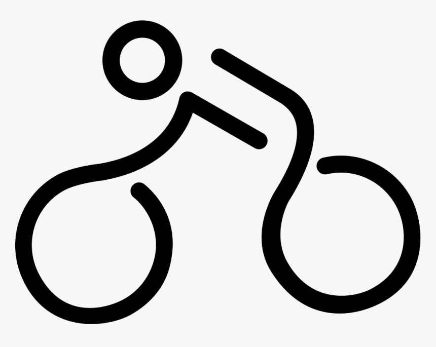 Bicycle Mounted By A Stick Man - Símbolo Bicicleta, HD Png Download, Free Download