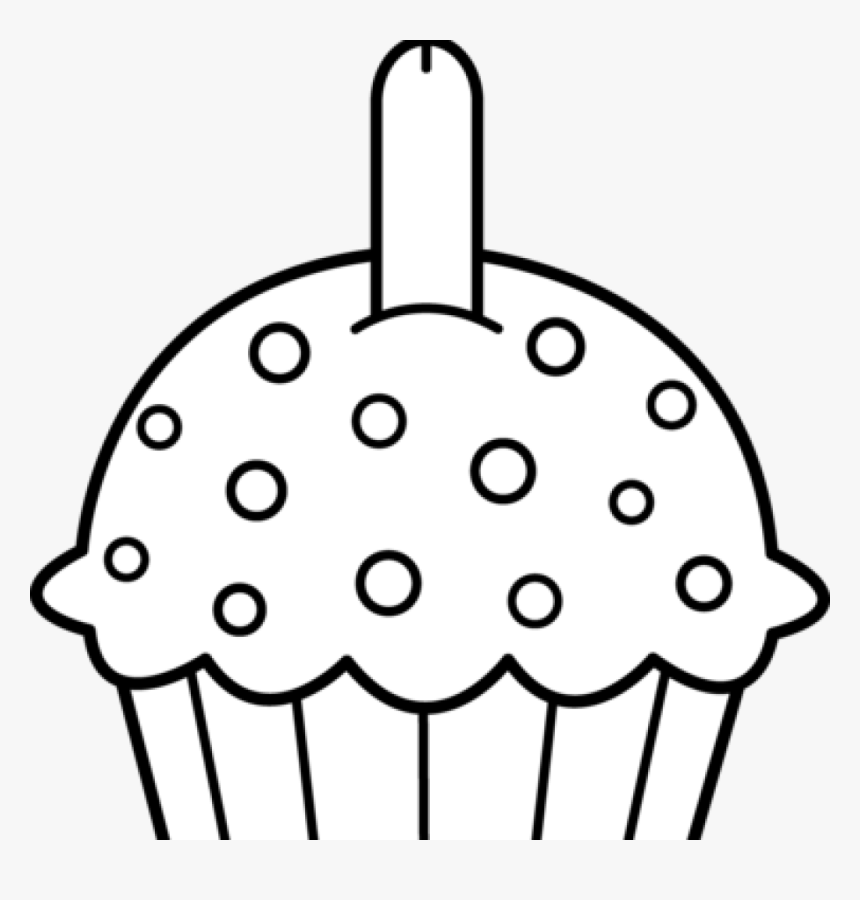 Download Cupcake Clipart Black - Easy Cake Coloring Pages, HD Png Download, Free Download