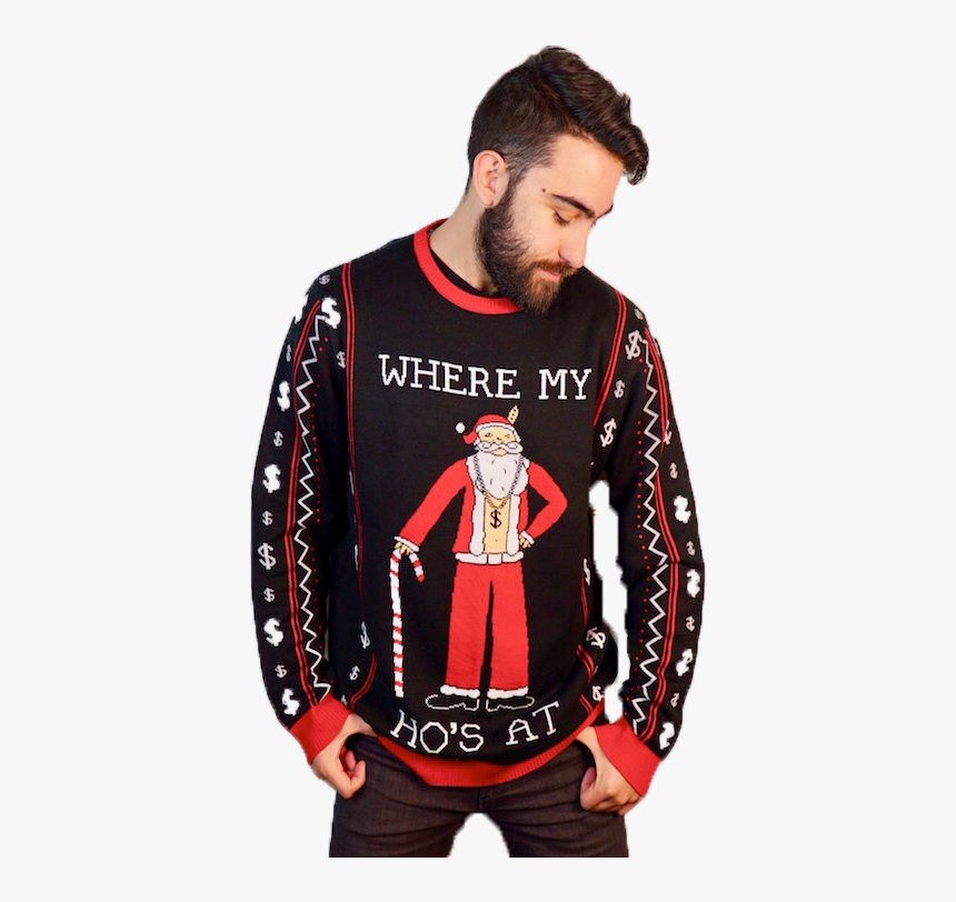 Christmas Sweater Santa's Ho, HD Png Download, Free Download