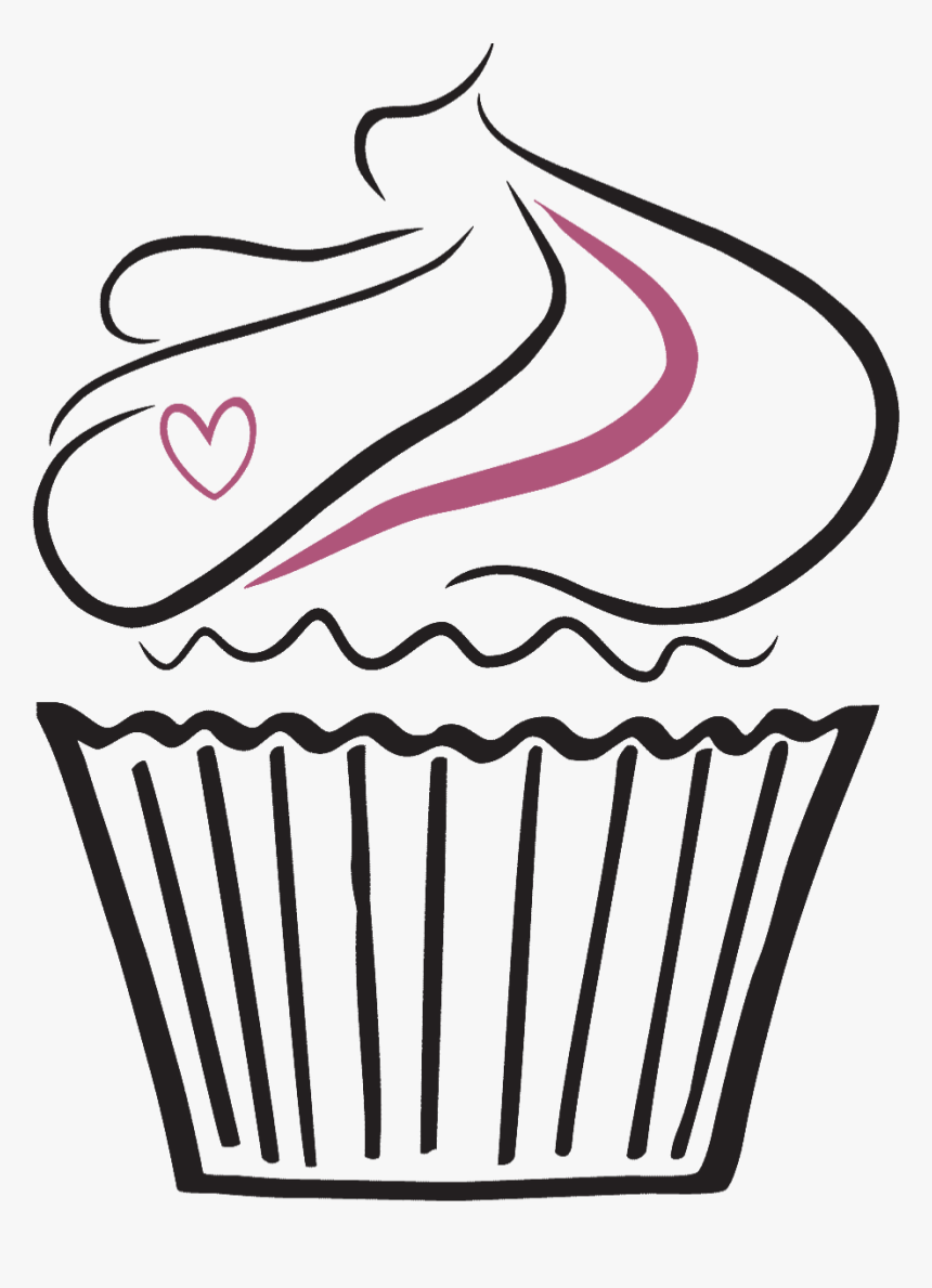 Cupcake Clipart Black And White, HD Png Download, Free Download