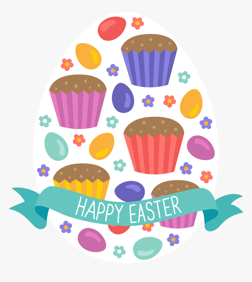 Easter Egg Cake Clip Art - Happy Easter Cake Clipart, HD Png Download, Free Download