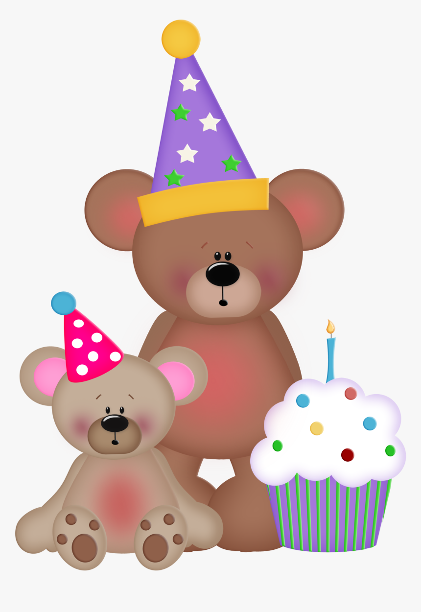 Cupcake Clipart Teddy Bear - Osito De Cumpleaños Con Pastel, HD Png Download, Free Download