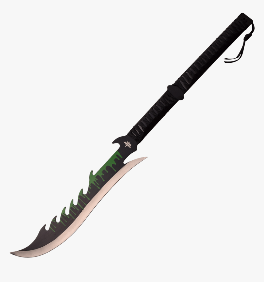 Green Blood Drip Fantasy Short Sword - Long Blade Weapon, HD Png Download, Free Download