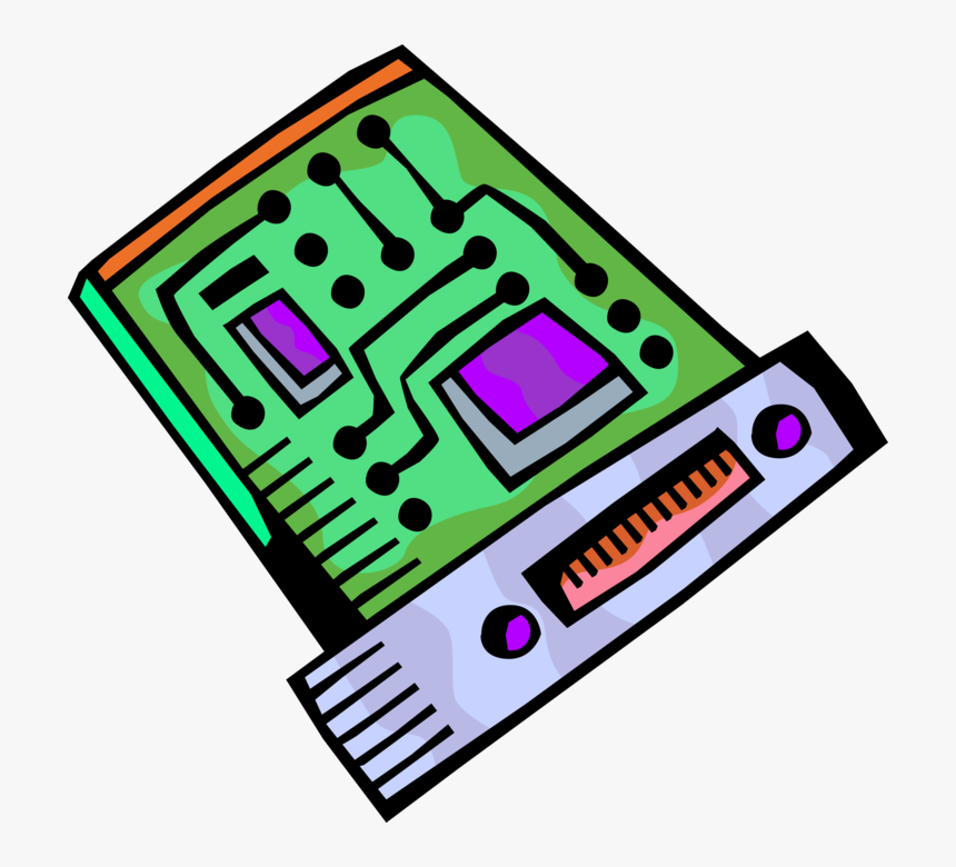 Vector Illustration Of Personal Computer Printed Circuit - Graphic Design, HD Png Download, Free Download