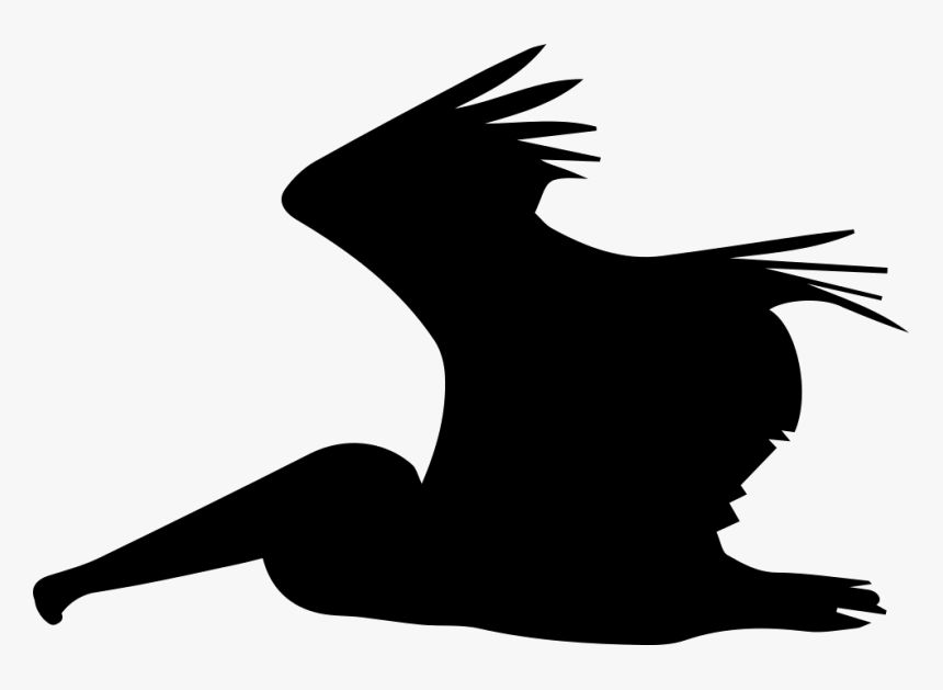 Pelican Flying Side Silhouette - Рисунки Для Театра Теней, HD Png Download, Free Download