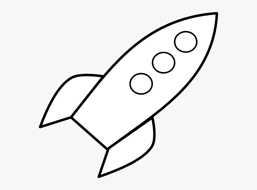 Rocket Ship Clipartmonk Free - Rocket Clipart Black And White, HD Png Download, Free Download
