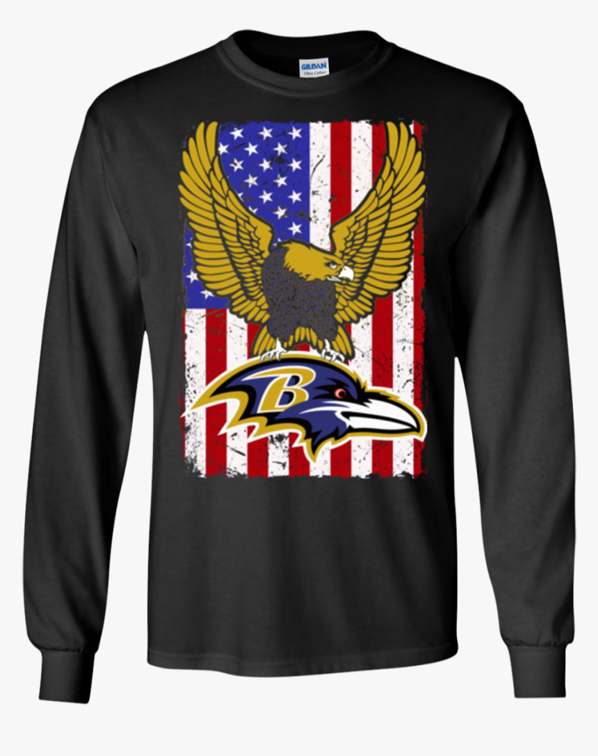 Flag Usa Ravens Logo Team Baltimore Ravens Hoodies - Baltimore Ravens, HD Png Download, Free Download