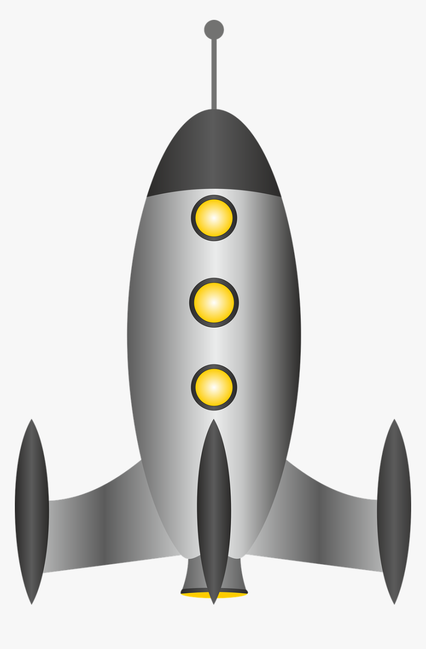 Rocketship Free To Use Clip Art - Raumschiff Png, Transparent Png, Free Download