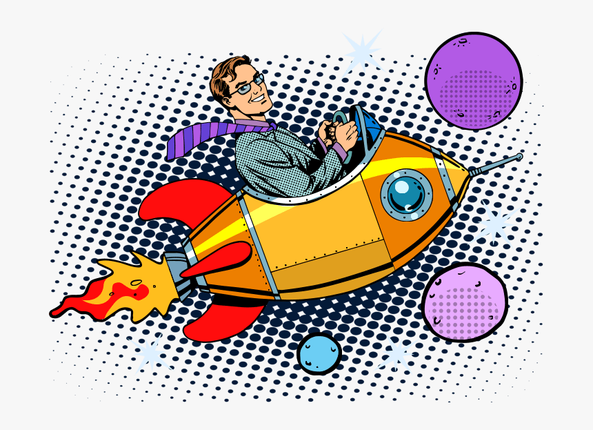 Man In Rocket Ship Clipart, HD Png Download, Free Download