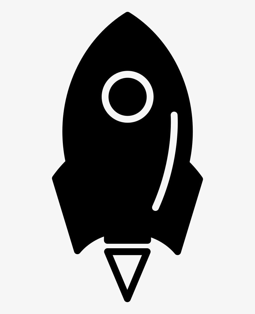 Rocket Ship Variant With Circle Outline - Rocket, HD Png Download, Free Download