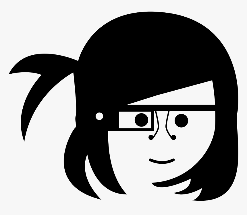 Girl Face With Google Glasses - Icono De Mujer Con Lentes, HD Png Download, Free Download