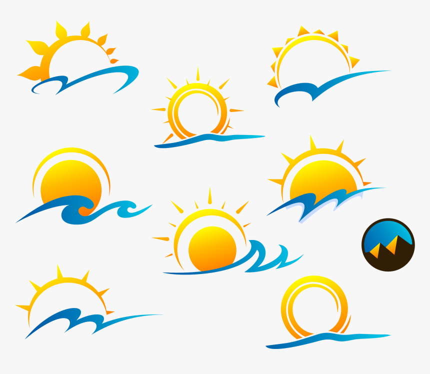 Euclidean Sun Vector Logo Free Clipart Hq Clipart - Free Vector Sun Logo, HD Png Download, Free Download