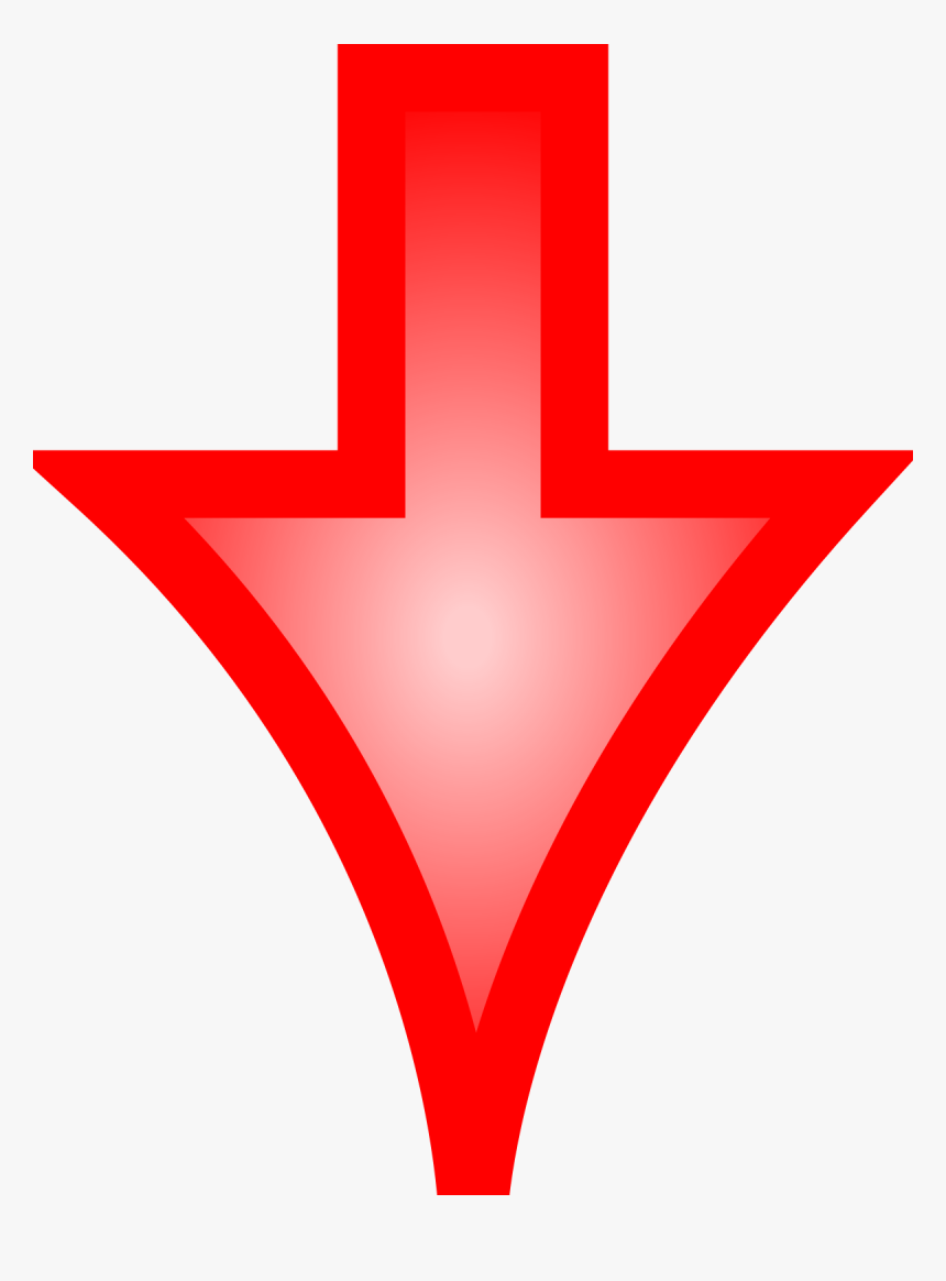 Red Down Arrow Png Transparent, Png Download, Free Download