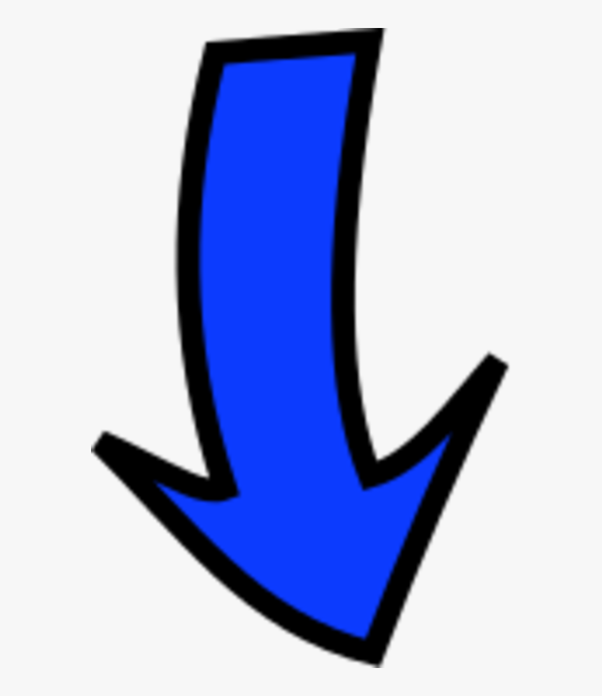 Arrow Pointing Down - Blue Arrow Pointing Down, HD Png Download, Free Download