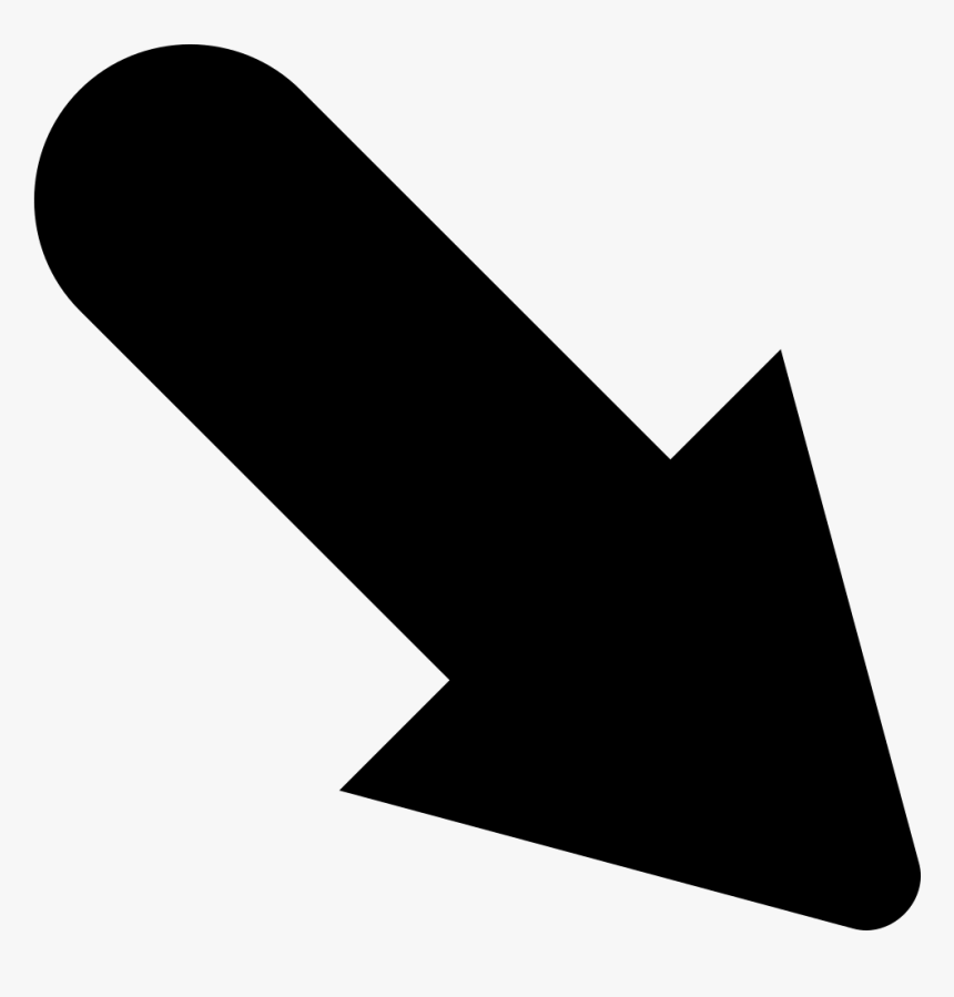 Thick Arrow Png - Arrow Pointing Down Right, Transparent Png, Free Download