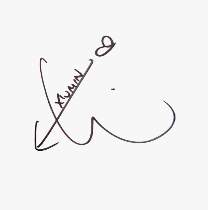 Transparent Autograph Clipart - Xiumin Signature Png, Png Download, Free Download