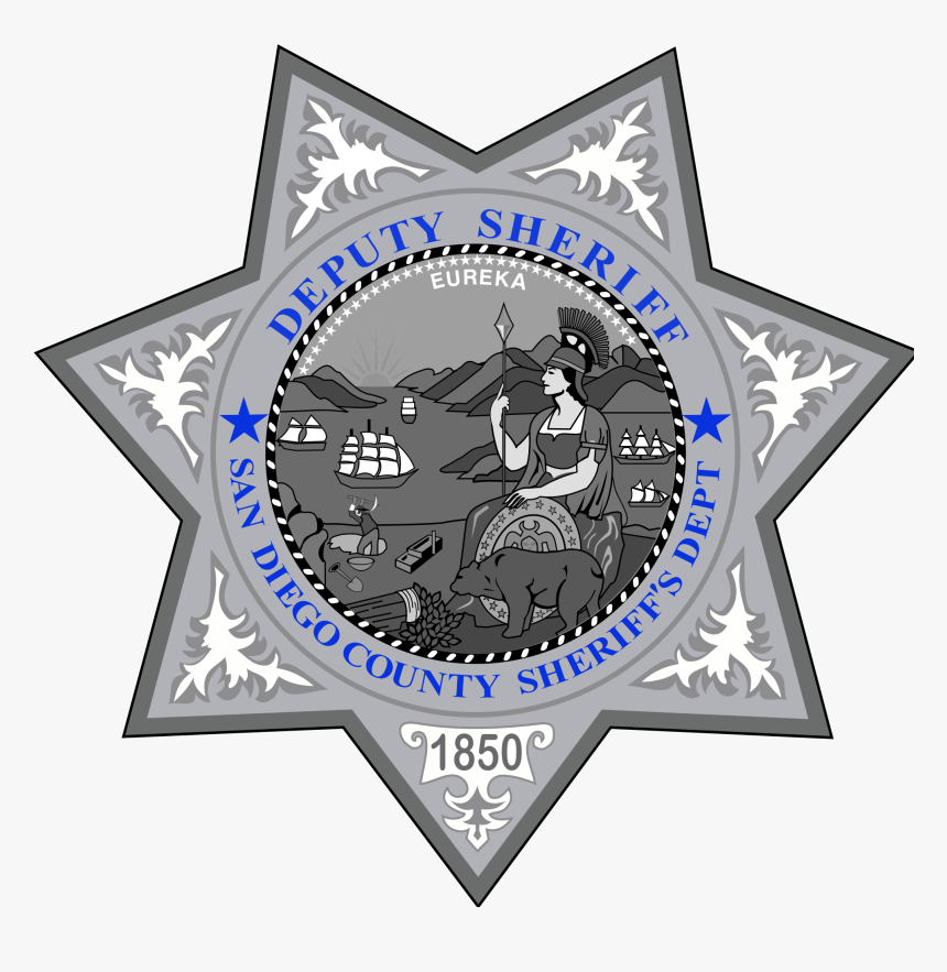 Badge Of The San Diego County Sheriff"s Department - San Diego Sheriff Department Badge, HD Png Download, Free Download