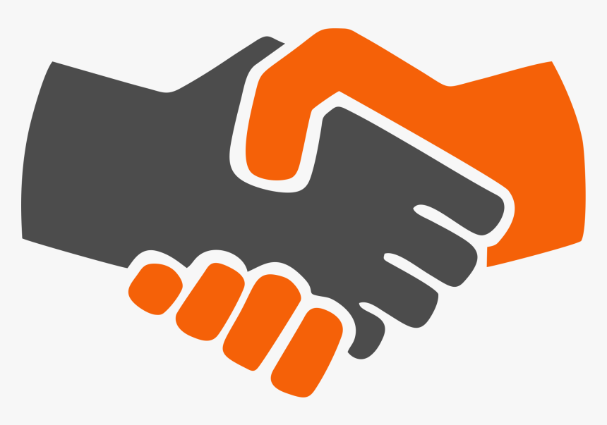 Hands Shake Icon Png - Handshake Clipart Black And White, Transparent Png, Free Download