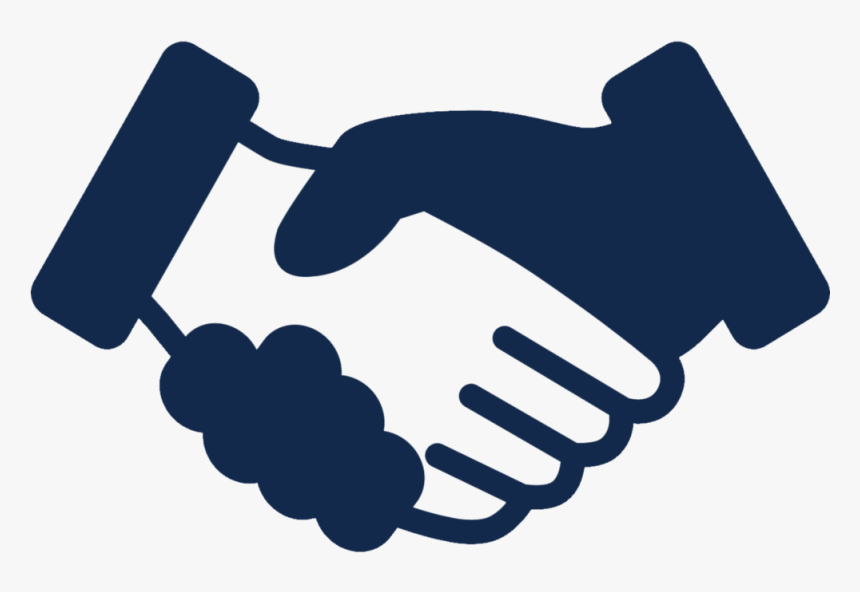 Navybluerhandshakeicon - Shake Hands Icon Png, Transparent Png, Free Download