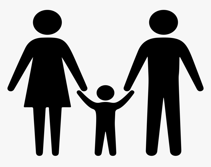 Family Holding Hands Silhouette Clip Arts - Family Holding Hands Silhouette, HD Png Download, Free Download