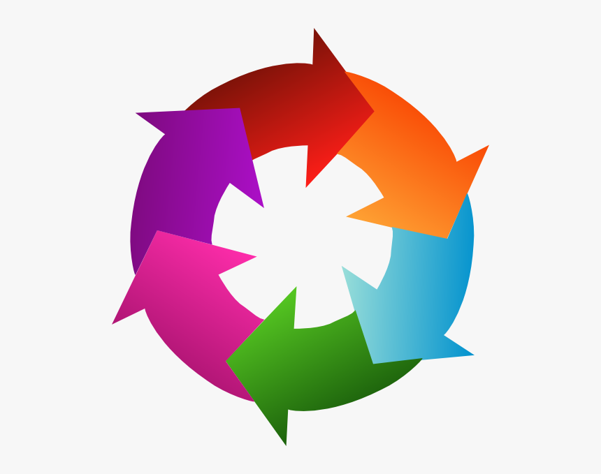 Circle With 6 Arrows, HD Png Download, Free Download