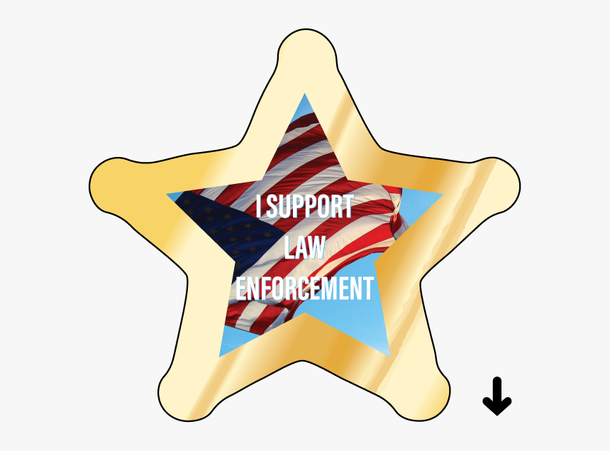 Sheriff Star Recognition Label, 4cp, HD Png Download, Free Download