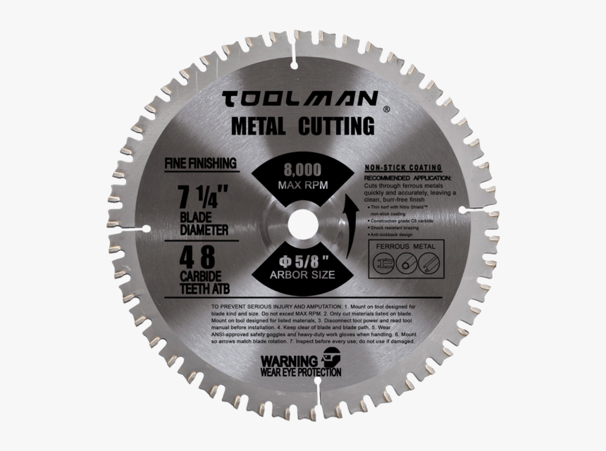 Eab Shelving Carbide Saw Blade 10 X60t 5 8 Arbor, HD Png Download, Free Download