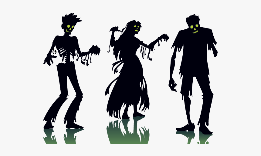 Vector Graphics Illustration Silhouette Zombie - Silhouette Zombie Vector, HD Png Download, Free Download