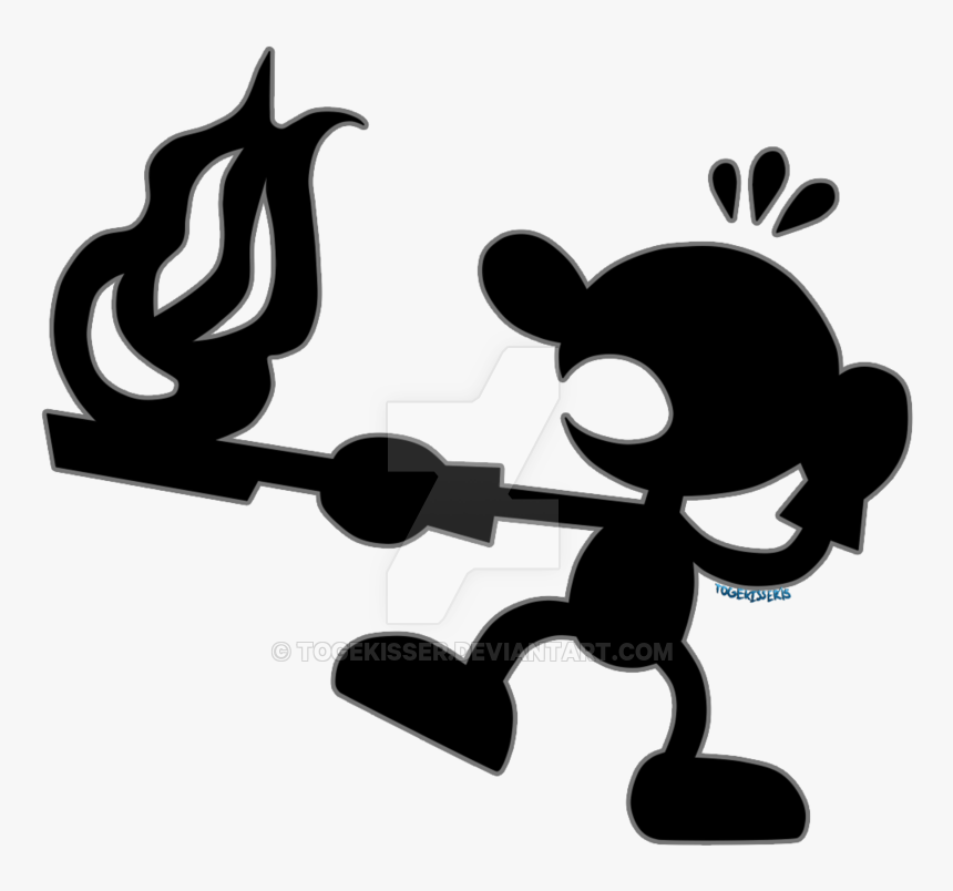 Zombies Super Smash Bros - Mr Game And Watch Fan Art, HD Png Download, Free Download