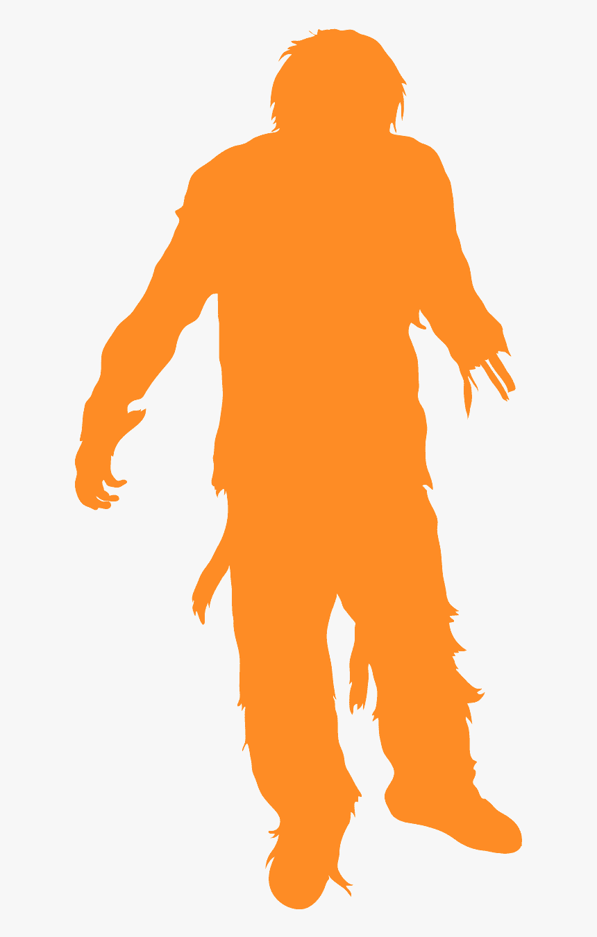 Zombie Silhouette Red, HD Png Download, Free Download