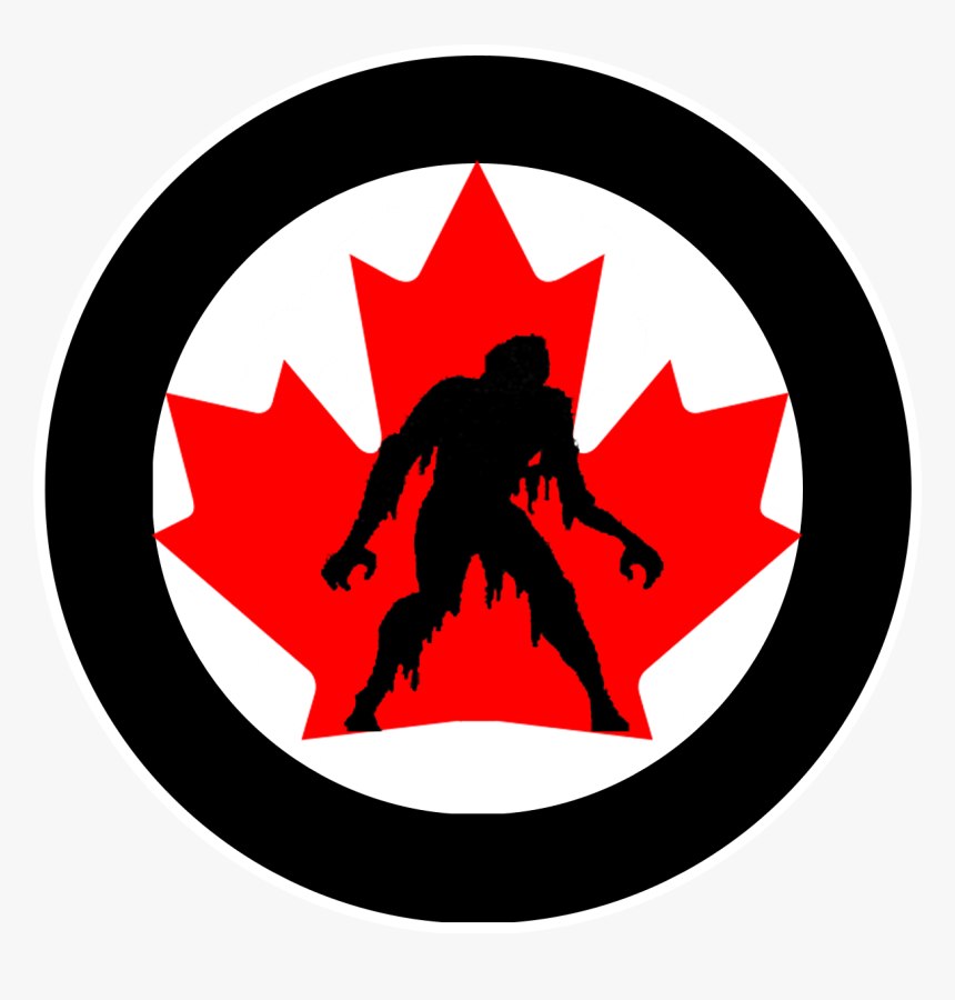 The Badge Shows The Zombie Silhouette From The Arms - Canada Day, HD Png Download, Free Download