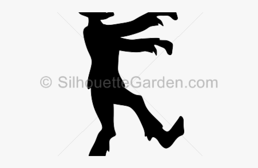 Zombie Silhouette Cliparts - Zombie Clipart Walking, HD Png Download, Free Download