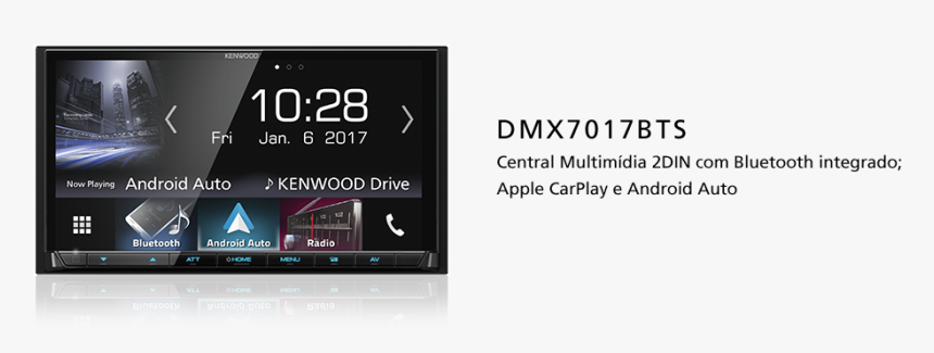 Dmx7017bts - Kenwood Touch Screen Car Radio, HD Png Download, Free Download