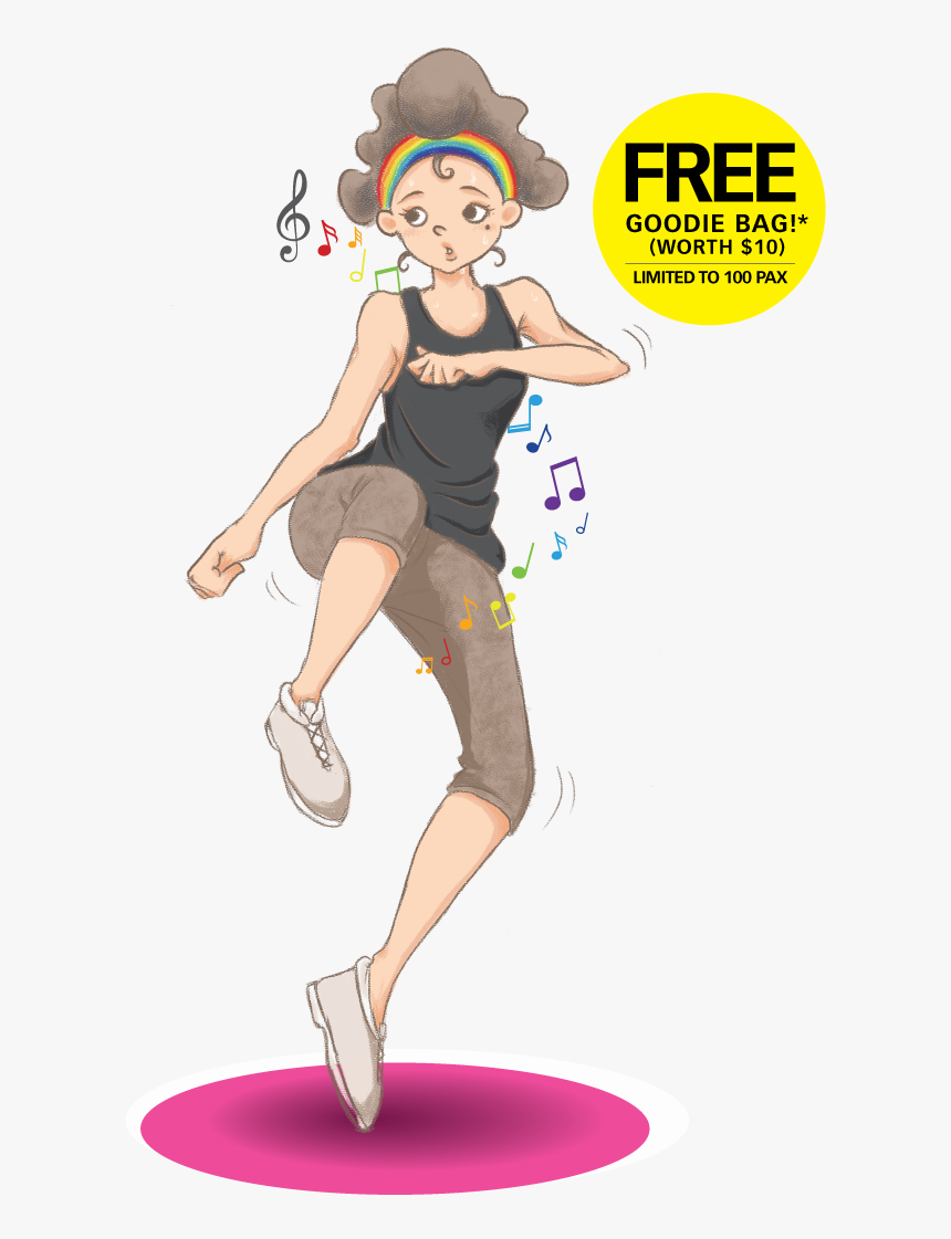 Live Workout Party With Jr Fitness - Cartoon, HD Png Download, Free Download