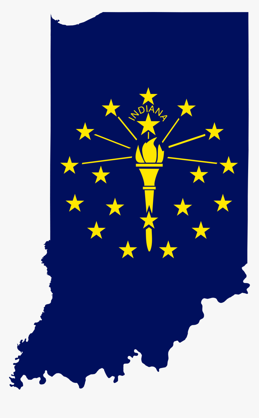 Indiana State Flag Map, HD Png Download, Free Download