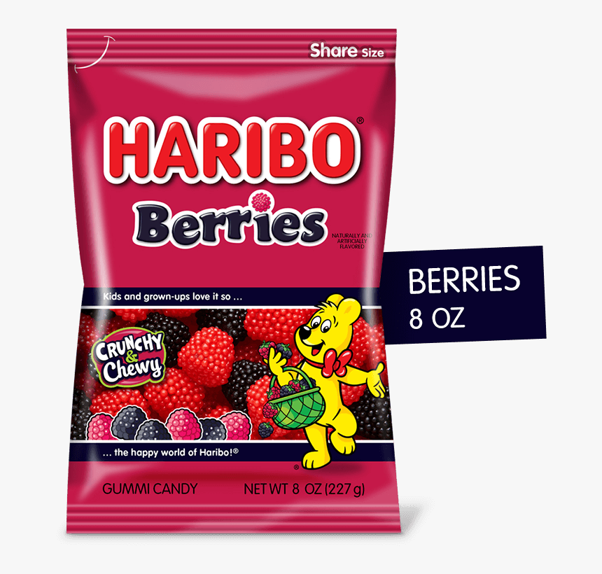 Haribo Berries 8 Oz"
 Title=""
 Class="product Packshot - Haribo Berries, HD Png Download, Free Download