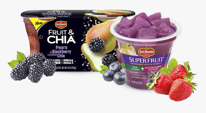 Berries And More - Del Monte Fruit And Chia, HD Png Download, Free Download