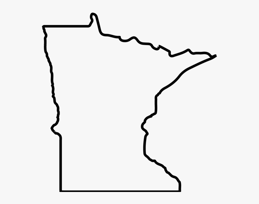 Minnesota Outline Rubber Stamp - Transparent Minnesota State Outline, HD Png Download, Free Download