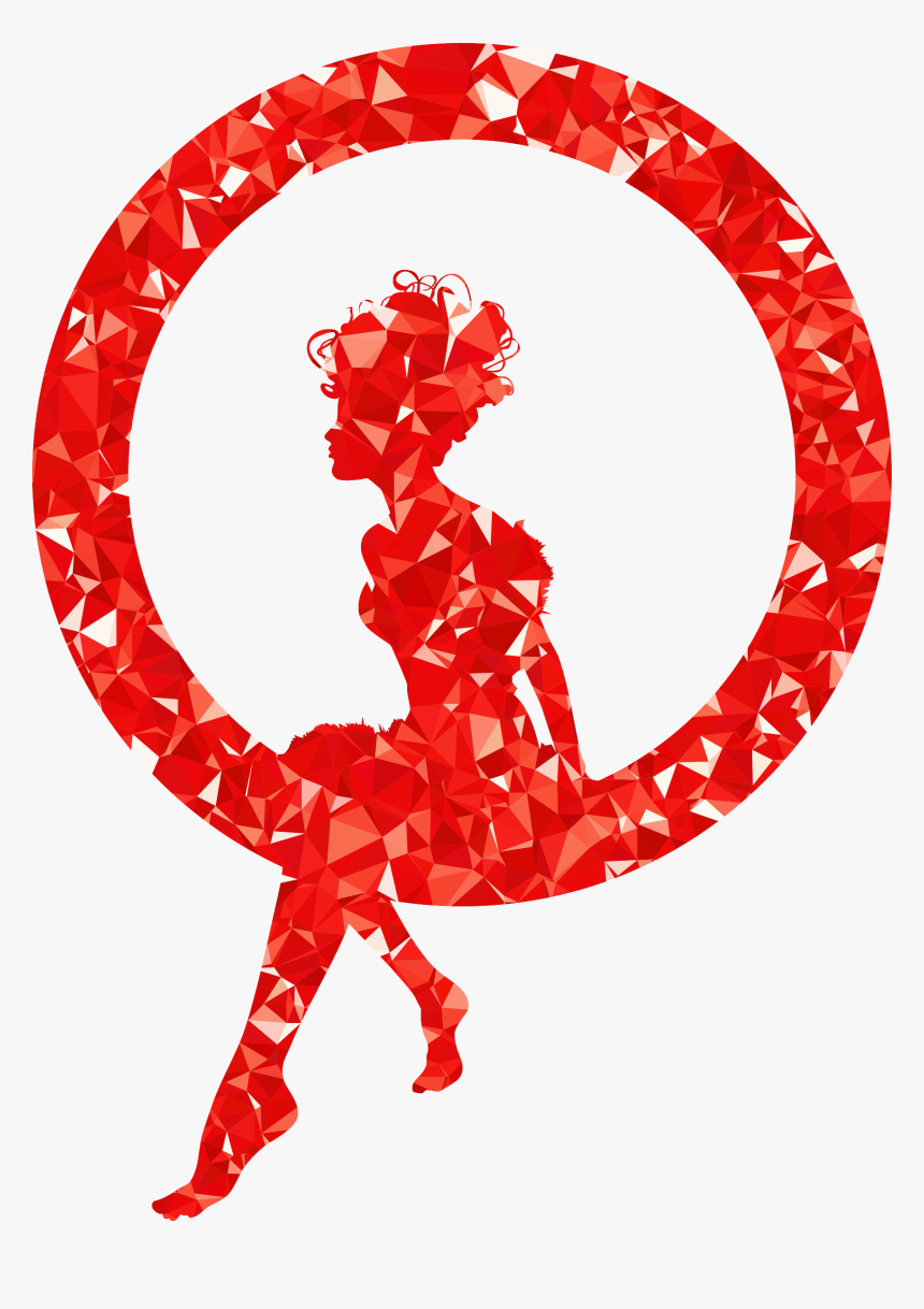 Ruby Fairy Sitting In A Circle Silhouette Clip Arts - Png Silhouette Of A Woman, Transparent Png, Free Download