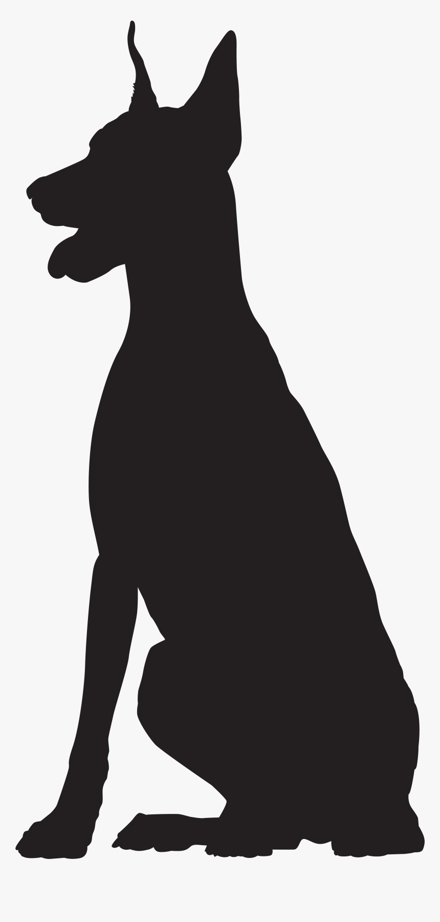 Great Dane Sitting Silhouette , Png Download - Great Dane Sitting Silhouette, Transparent Png, Free Download