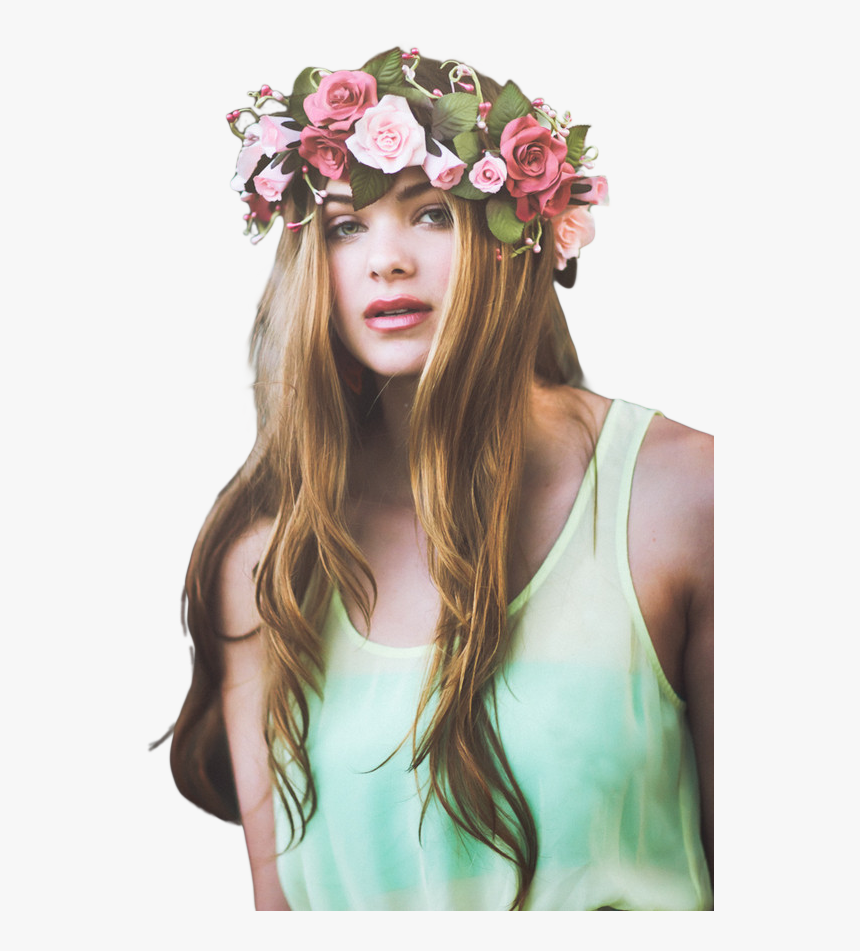 Png Flower Crown - Flower Crown Girl Transparent, Png Download, Free Download